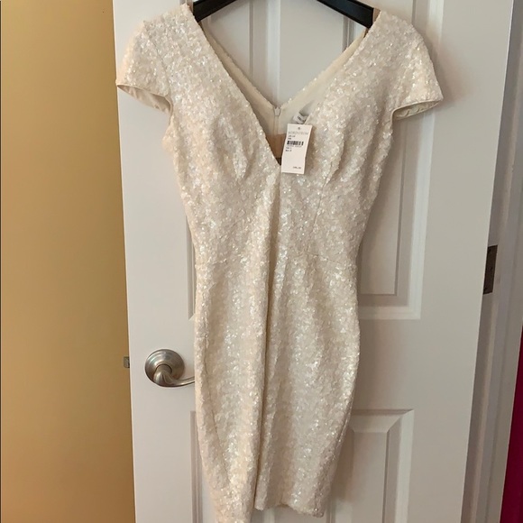 Dress the Population white Zoe sequin mini dress - Picture 3 of 8